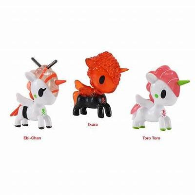 TKDK UNICORNO 3PK SUSHICORNO Vinyl Figure Set Kawaii Gifts 818310025923