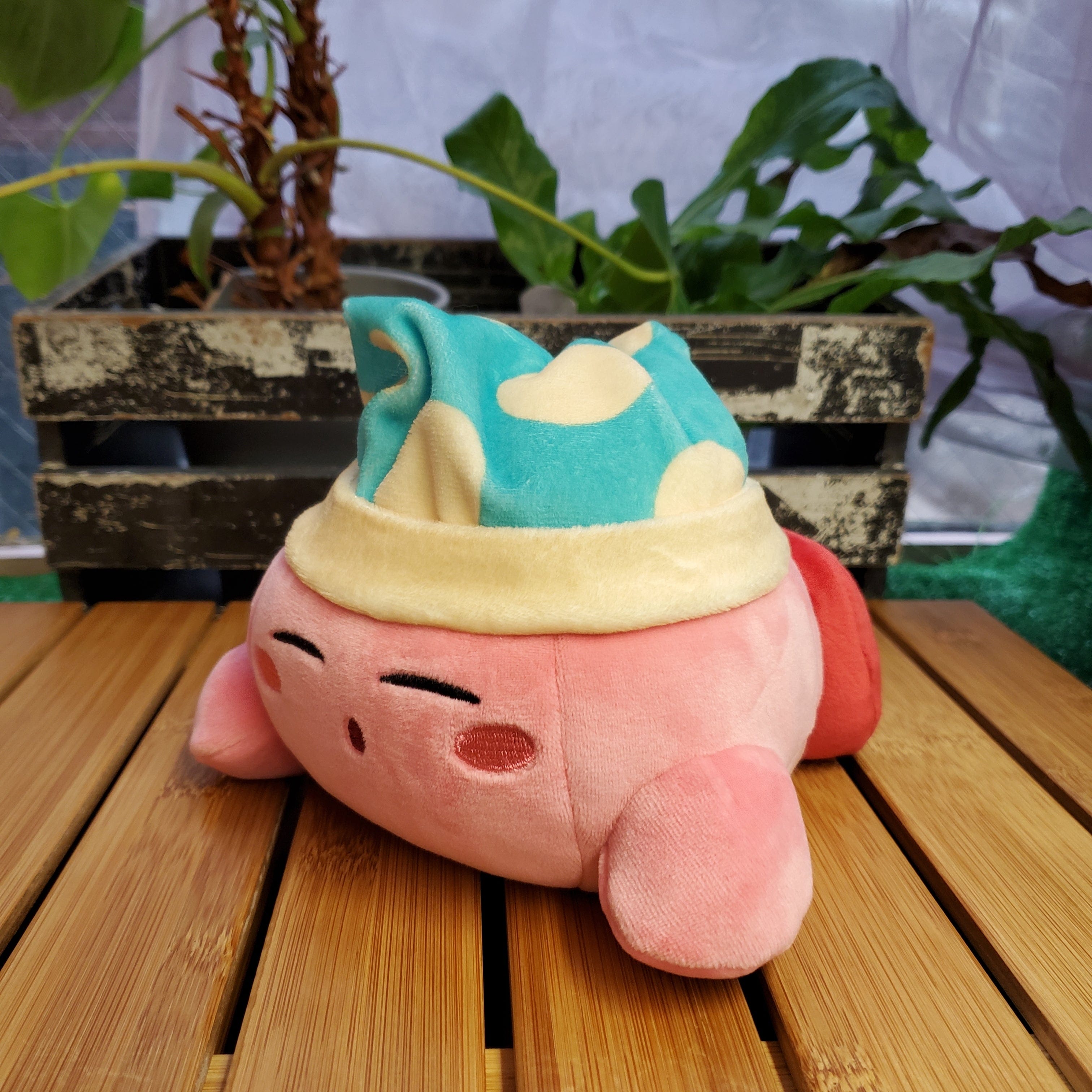 TOMY Kirby Junior Club Mocchi-Mocchi Plush 6" Sleeping Kirby Kawaii Gifts 053941127855