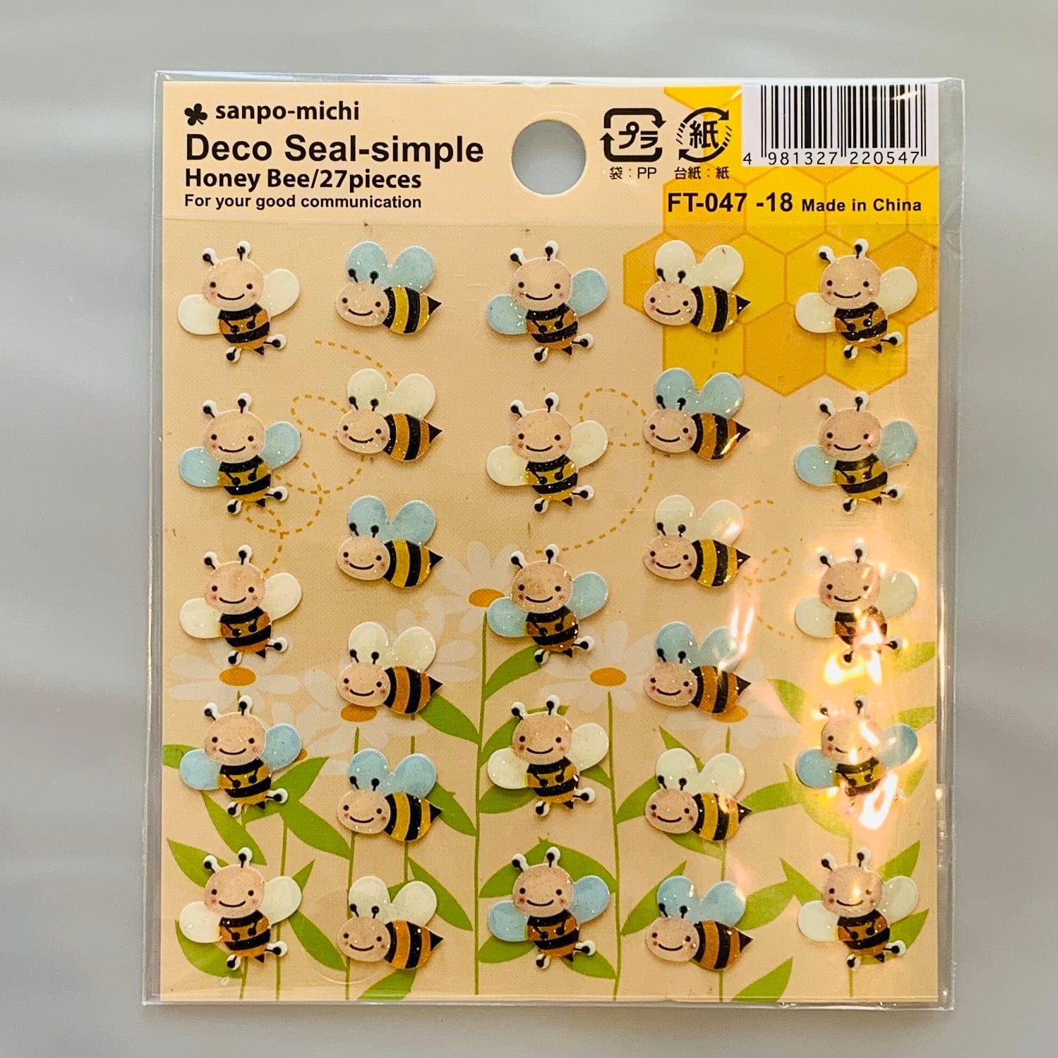 Toyolink Ark Road Deco Seal Bees Epoxy Stickers Kawaii Gifts 4981327220547
