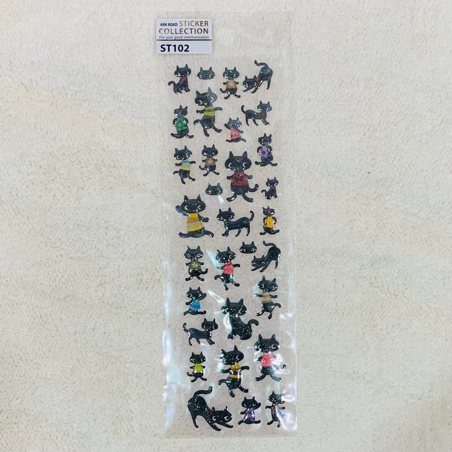 Toyolink Ark Road Epoxy Black Cat Stickers Kawaii Gifts 4981327501028