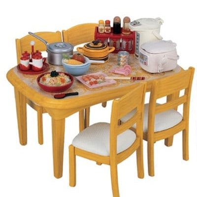 Re-Ment Dining Table & Chairs Miniature Display