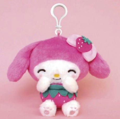 Weactive Sanrio Fruity Summer 5" PLUSH Mascot with Clips: Hello Kitty, My Melody, Cinnamoroll, Pompompurin, Hangyodon Strawberry My Melody Kawaii Gifts 840805140293