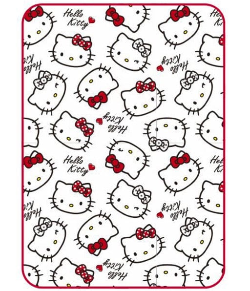 Weactive Hello Kitty 55" by 39" Fleece Blanket Kawaii Gifts 840805144543