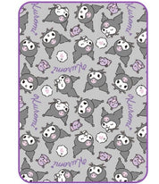 Weactive Hello Kitty & Kuromi 55" by 39" Fleece Blanket Kuromi Kawaii Gifts 840805144543