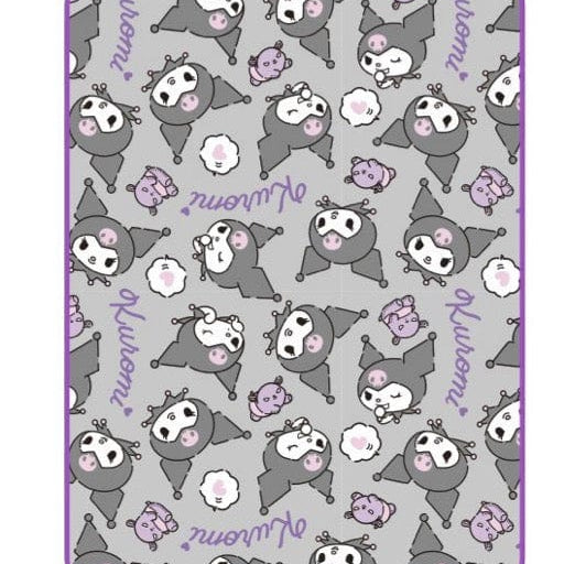 Weactive Hello Kitty & Kuromi 55" by 39" Fleece Blanket Kuromi Kawaii Gifts 840805144543