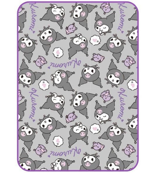 Weactive Hello Kitty & Kuromi 55" by 39" Fleece Blanket Kuromi Kawaii Gifts 840805144543