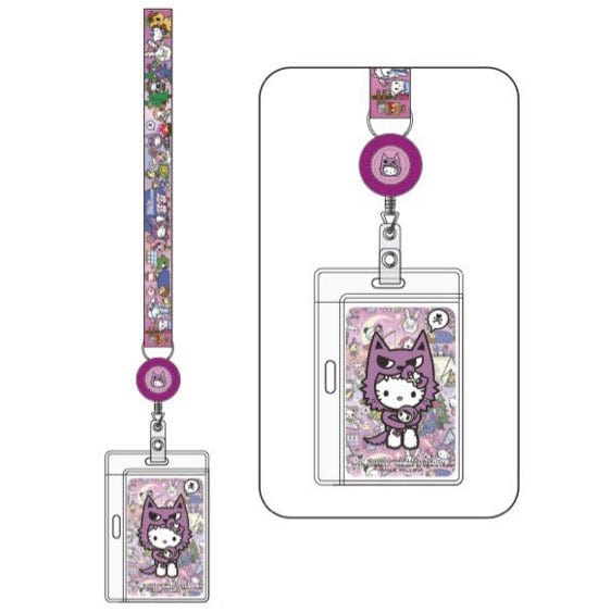 Weactive tokidoki Hello Kitty Big Bad Wolf Keychain & Lanyard with Retractable Reels Kawaii Gifts