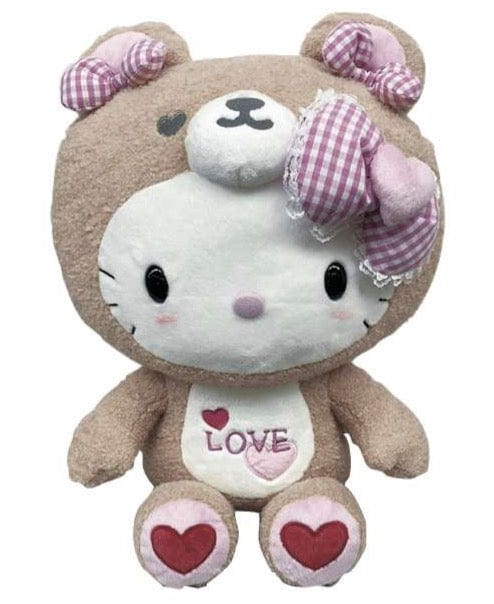 Weactive Beige Lovey Teddy Hello Kitty Plushies 16 Inch Kawaii Gifts