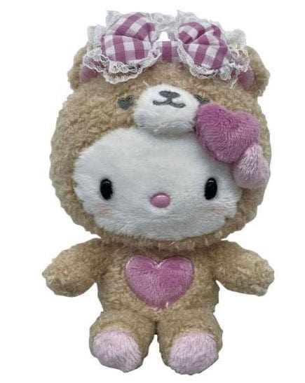 Weactive Beige Lovey Teddy Hello Kitty Plushies 6.5 Inch Kawaii Gifts