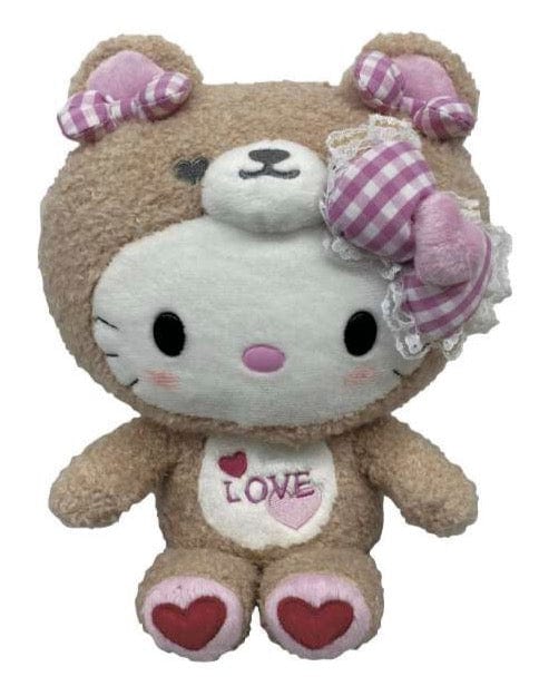 Weactive Beige Lovey Teddy Hello Kitty Plushies 8.5 Inch Kawaii Gifts