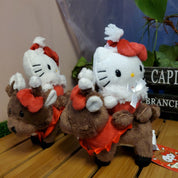 Weactive Hello Kitty Santa On Reindeer 7" Plush Set Kawaii Gifts 840805145083
