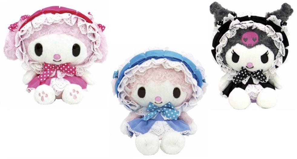 Weactive My Melody, Piano & Kuromi 8" Lolita Dress Up Plushies Kawaii Gifts