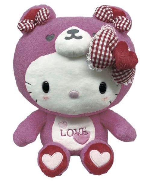 Weactive Pink Lovey Teddy Hello Kitty Plushies 16 Inch Kawaii Gifts 840805146141