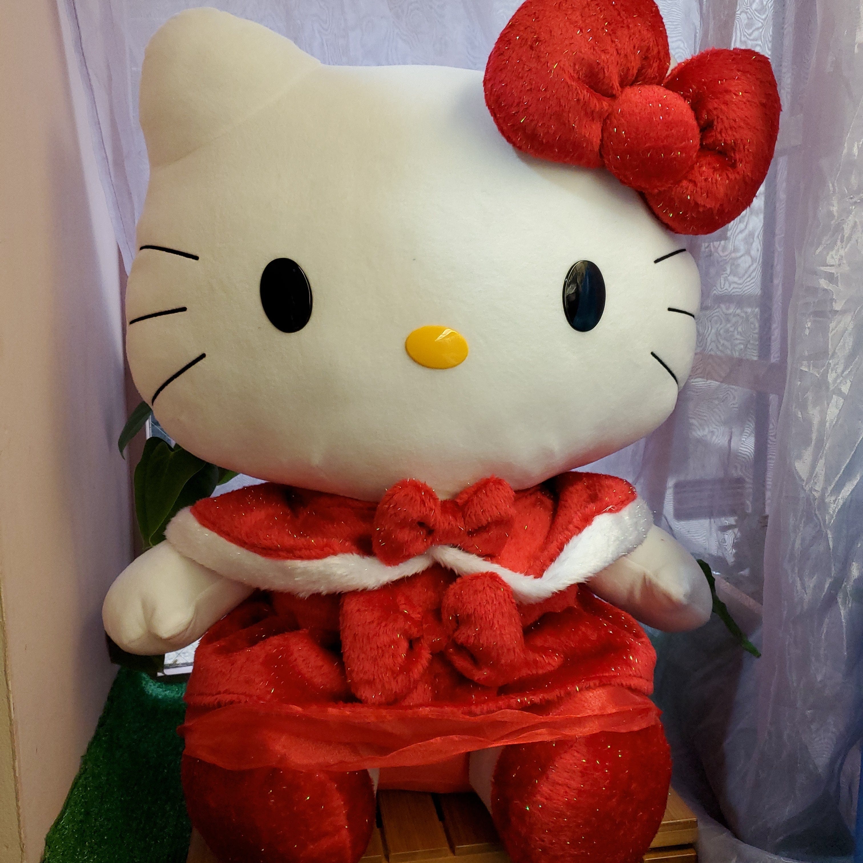 Red Cape Hello Kitty Plushies in 12", 24" and 32" Red Cape Hello Kitty Plushies in 12", 24" and 32"