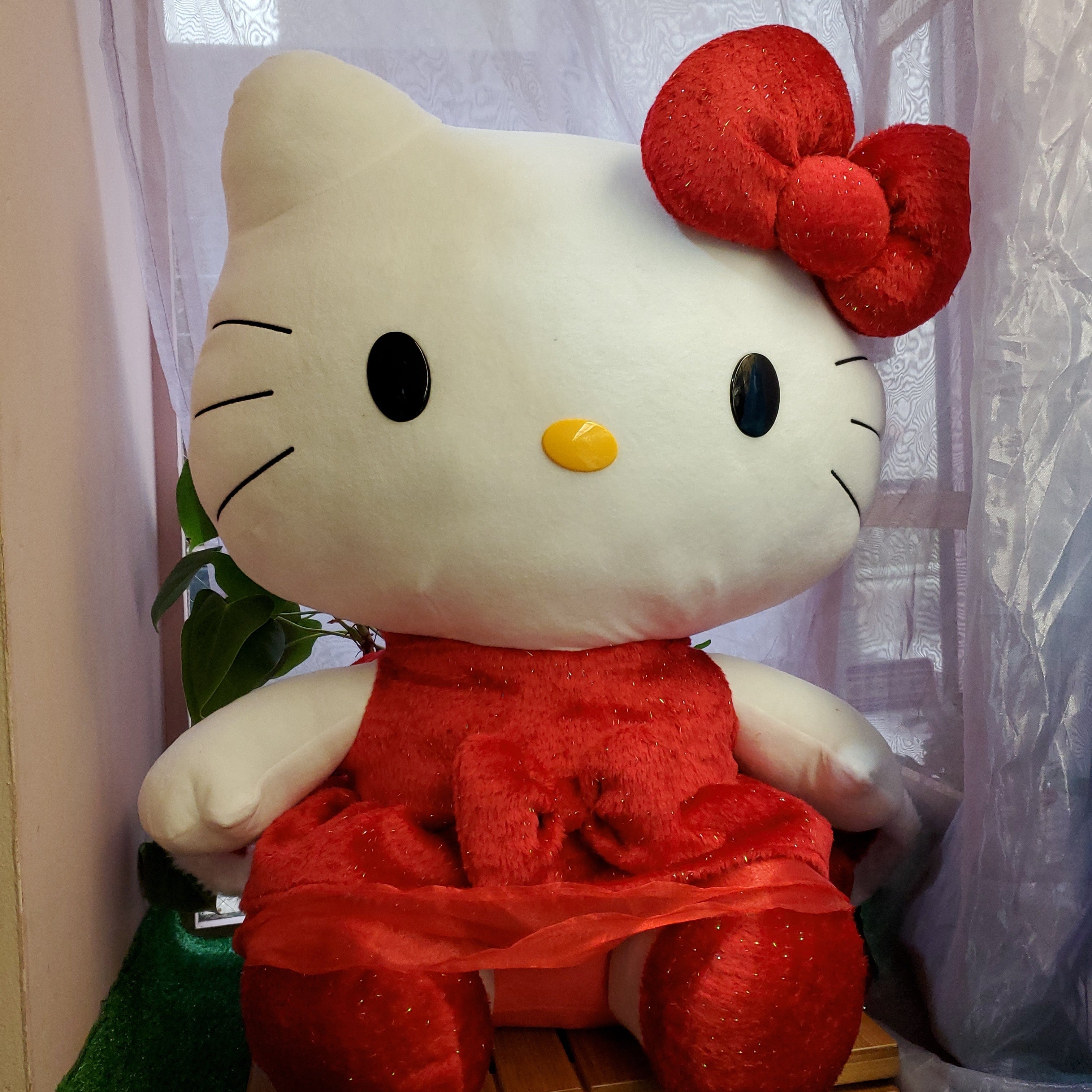 Weactive Red Cape Hello Kitty Plushies in 12", 24" and 32" Kawaii Gifts