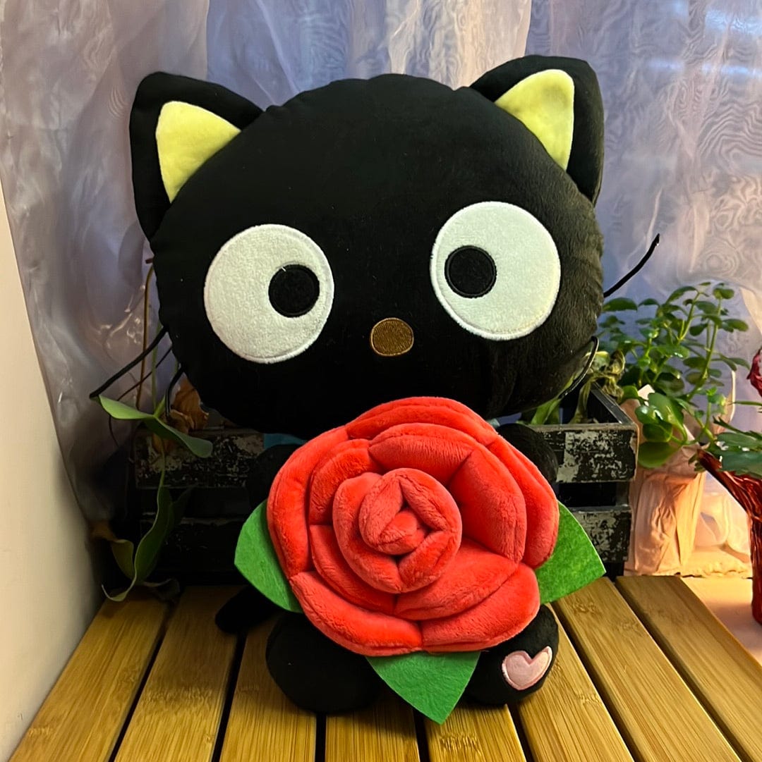 Weactive Sanrio Friends 12" Rose & Heart Plushies: Chococat, My Melody, Kuromi, Hello Kitty Chococat Kawaii Gifts 840805146660