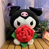 Weactive Sanrio Friends 12" Rose & Heart Plushies: Chococat, My Melody, Kuromi, Hello Kitty Kuromi Kawaii Gifts 840805146653