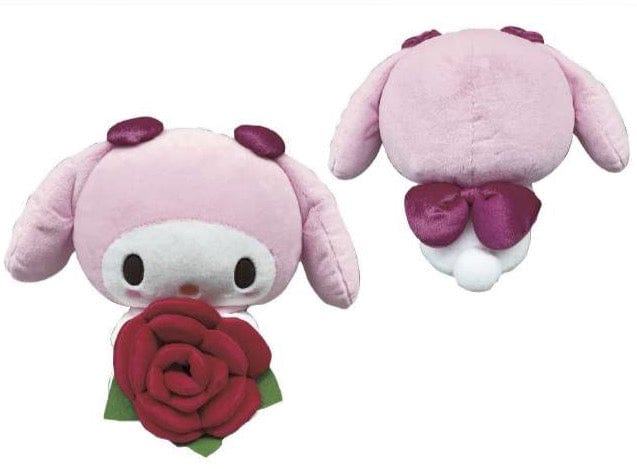 Weactive Sanrio Friends 12" Rose & Heart Plushies: Chococat, My Melody, Kuromi, Hello Kitty My Melody Kawaii Gifts 840805146646