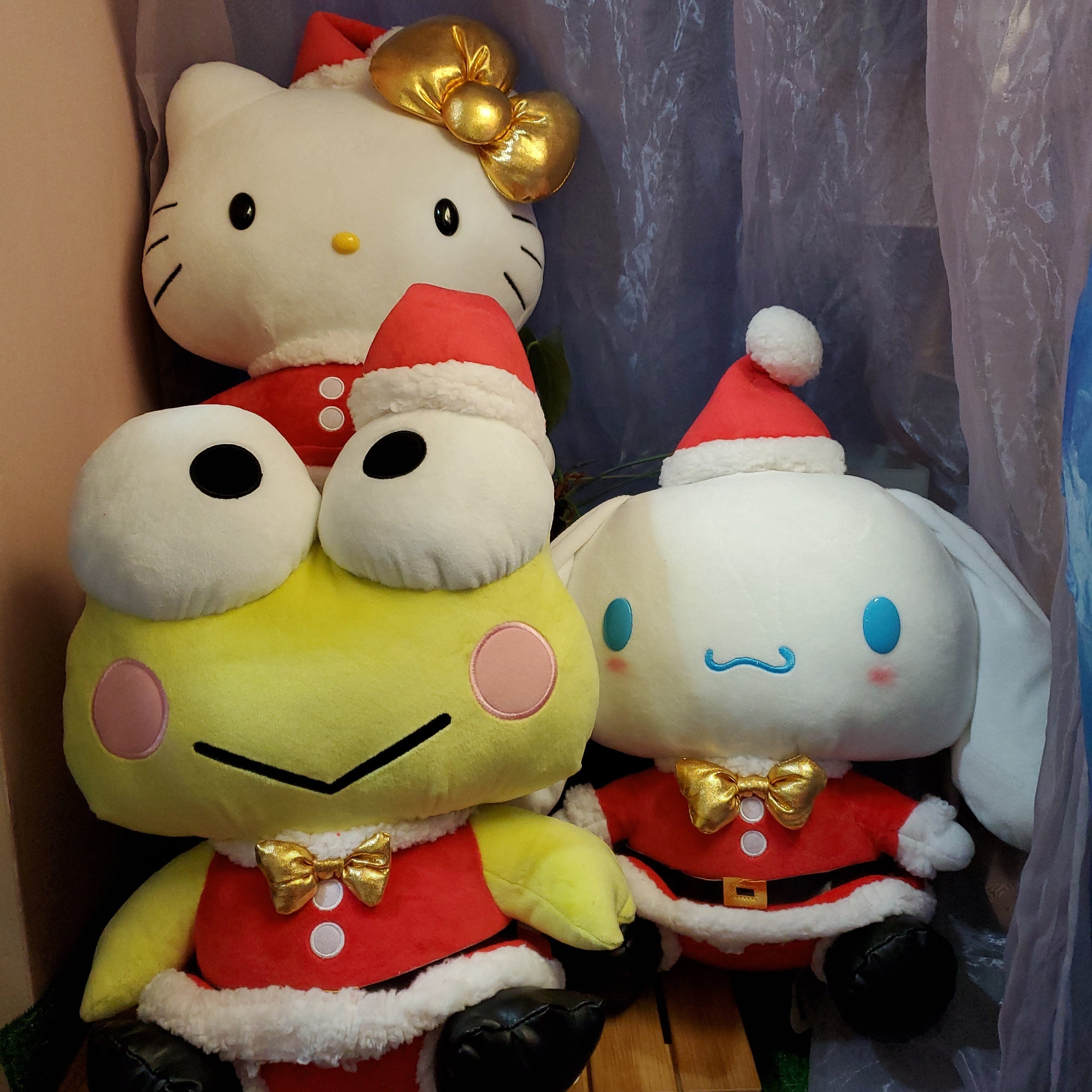 Weactive Santa Hello Kitty Cinnamoroll & Keroppi 15" Large Plush Kawaii Gifts