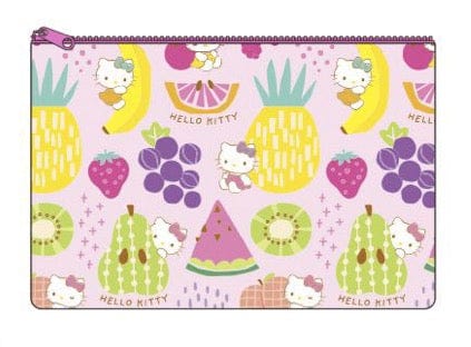 Weactive Fruity Hello Kitty Neoprene Pouches 7 1/2" by 5" Kawaii Gifts