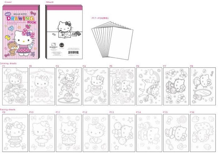 Weactive Hello Kitty Coloring Books Kawaii Gifts 840805143805